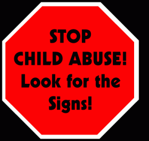 stop child abuse stop sign
